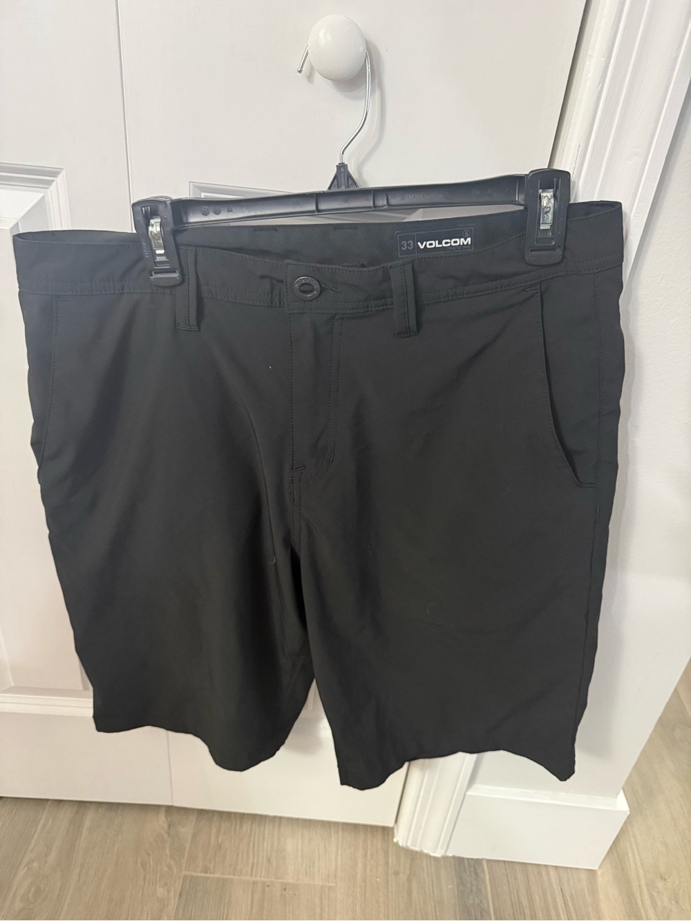 Volcom Men’s Black Flat-Front Casual Shorts
